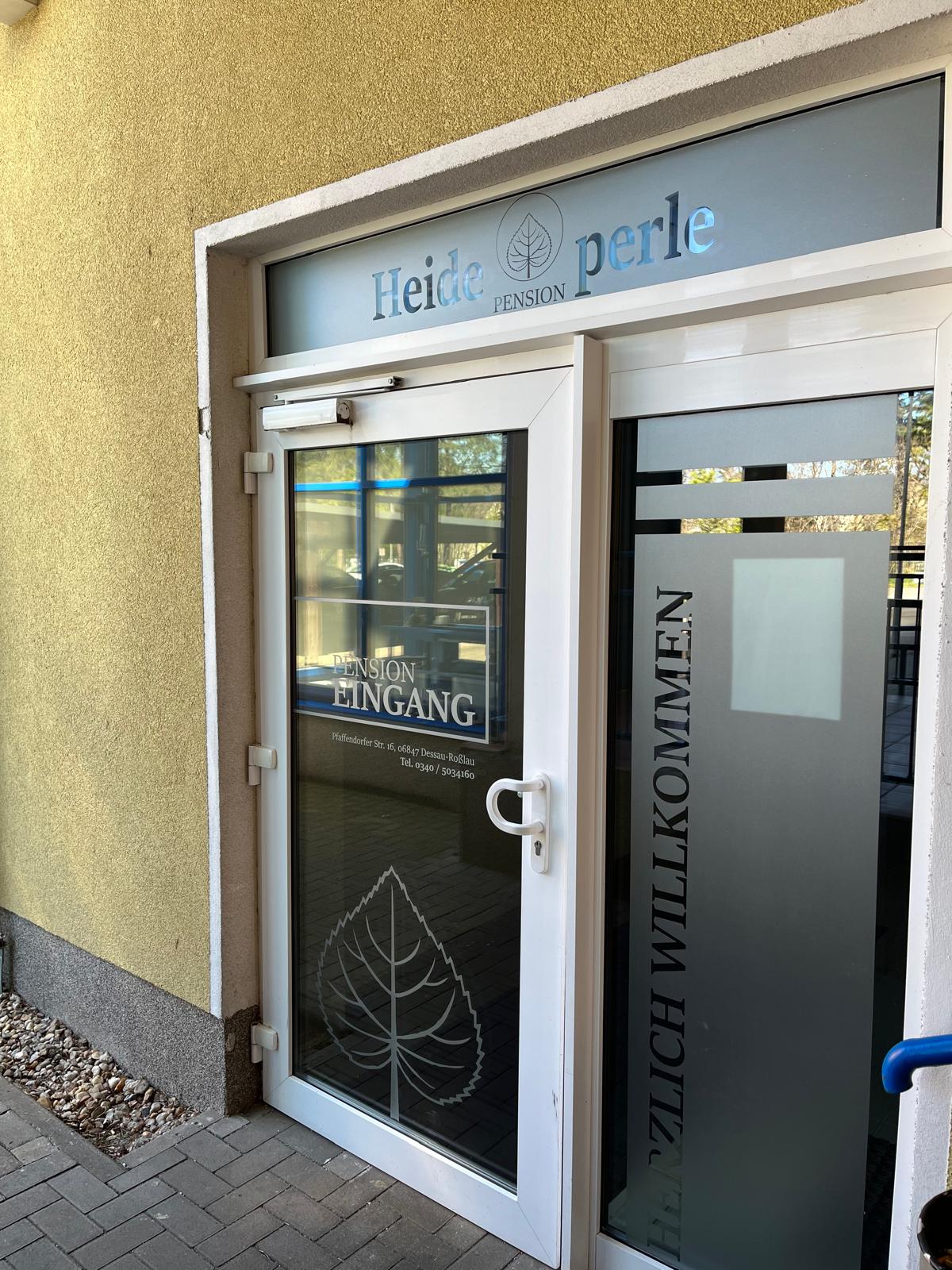 Eingang Pension Heideperle Dessau-Kochstedt